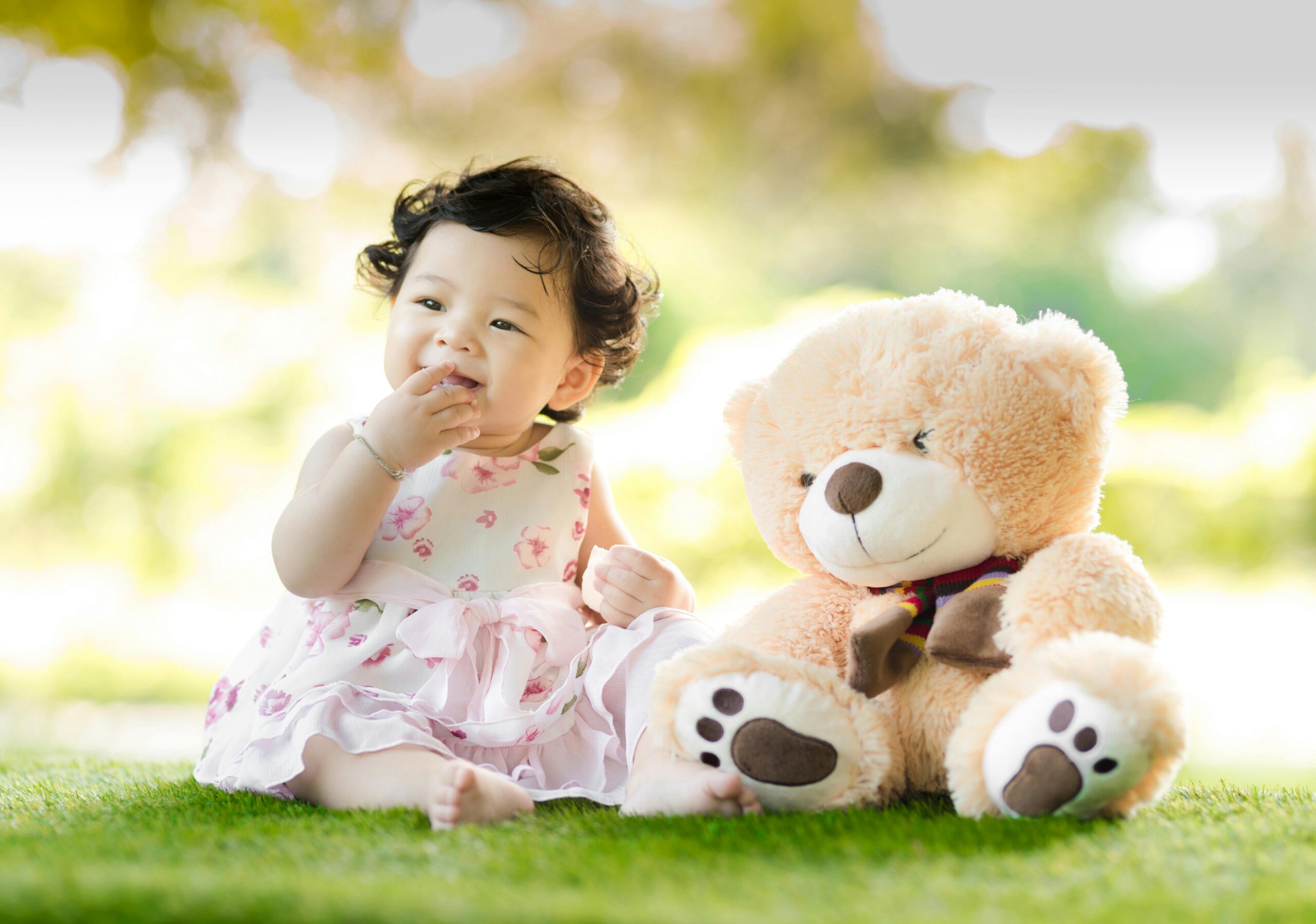 Healthcare provider examining newborn skin
